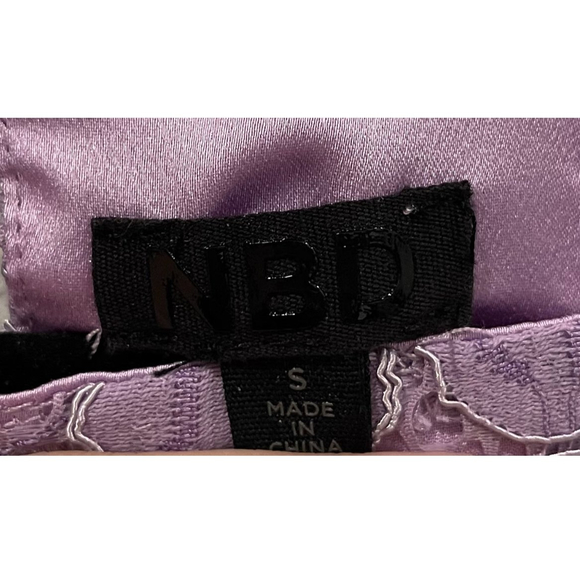 NBD Lilac Revolve Lace Halter Mini Dress - Picture 5 of 8